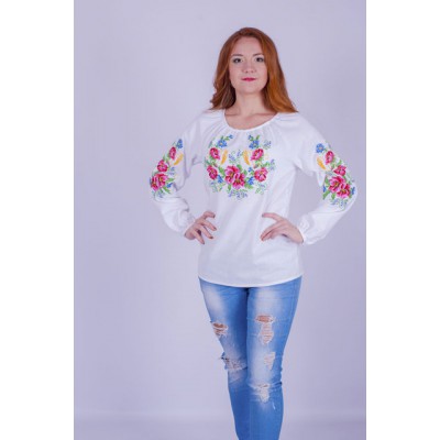 Embroidered blouse "Sound Bouquet"